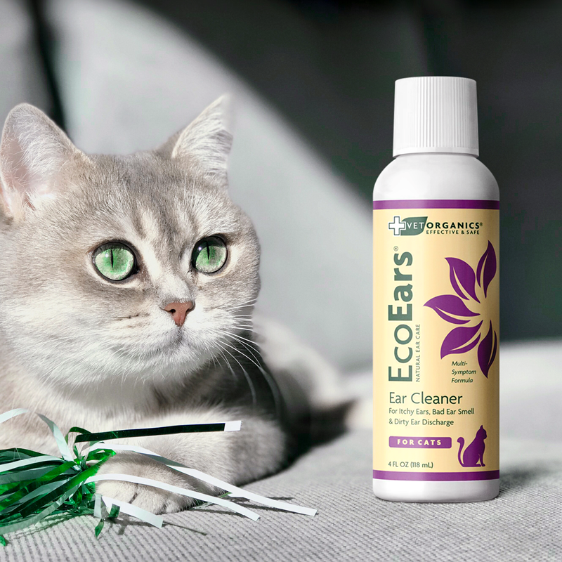 EcoEars Cat Ear Cleaner - Infection Formula, 4-oz bottle