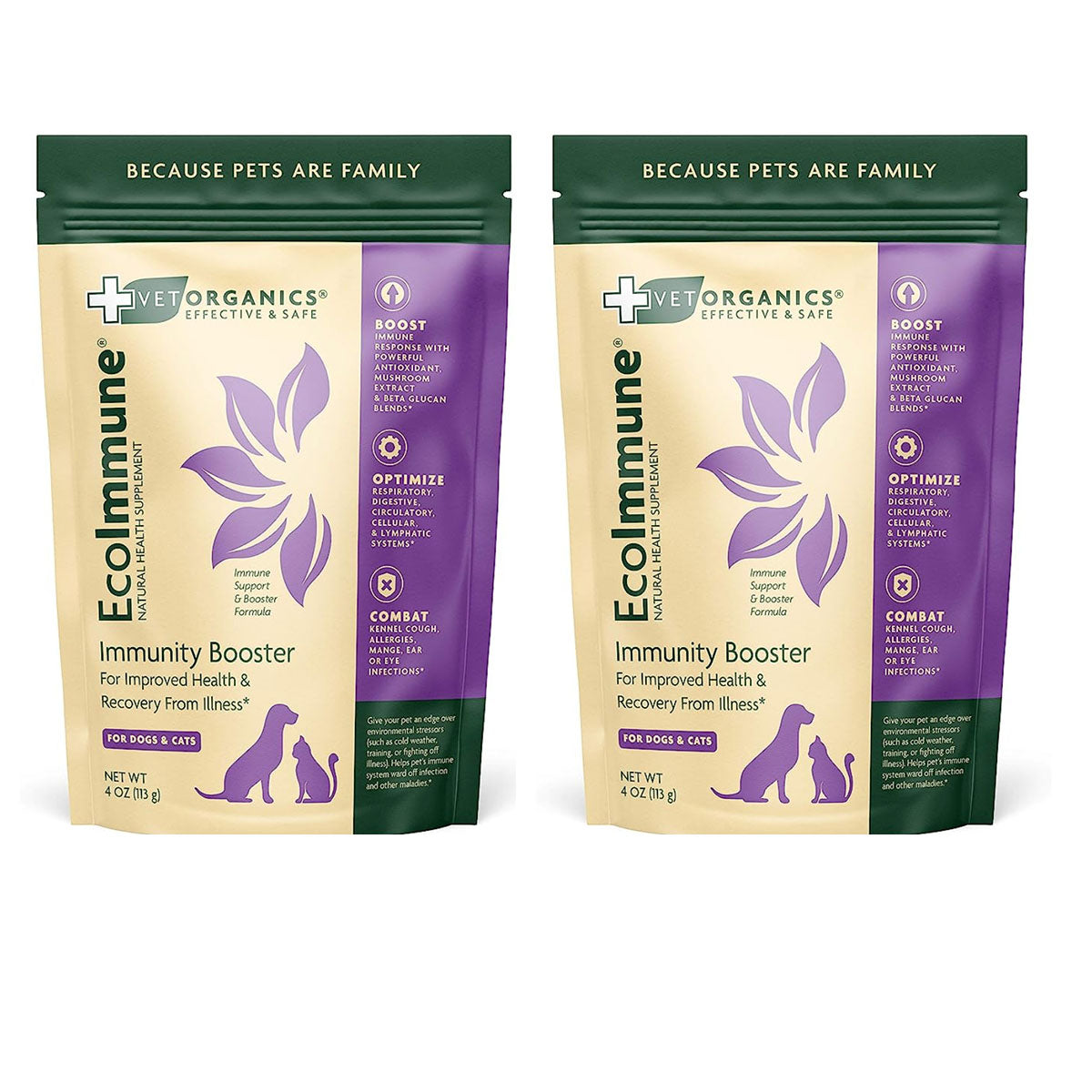 EcoImmune Immune Support & Booster Supplement for Dogs & Cats, 4-oz bag