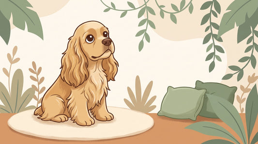 Buff Cocker Spaniel with long feathered ears