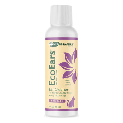 EcoEars Cat Ear Cleaner infection formula, 4 oz bottle, front