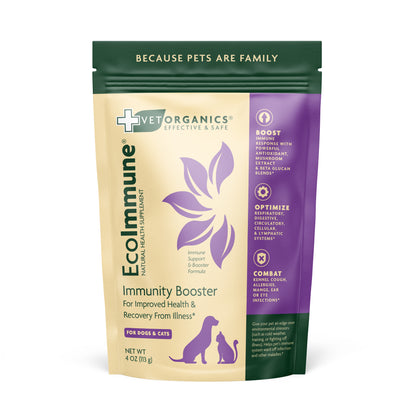 EcoImmune Immune Support & Booster Supplement for Dogs & Cats, 4-oz bag
