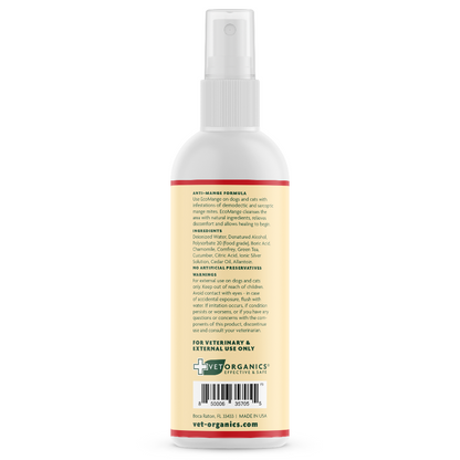 EcoMange Mange Treatment for Dogs & Cats with Demodectic or Sarcoptic Mange Mites, 8-oz bottle